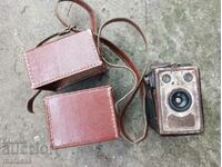 Old camera with leather case