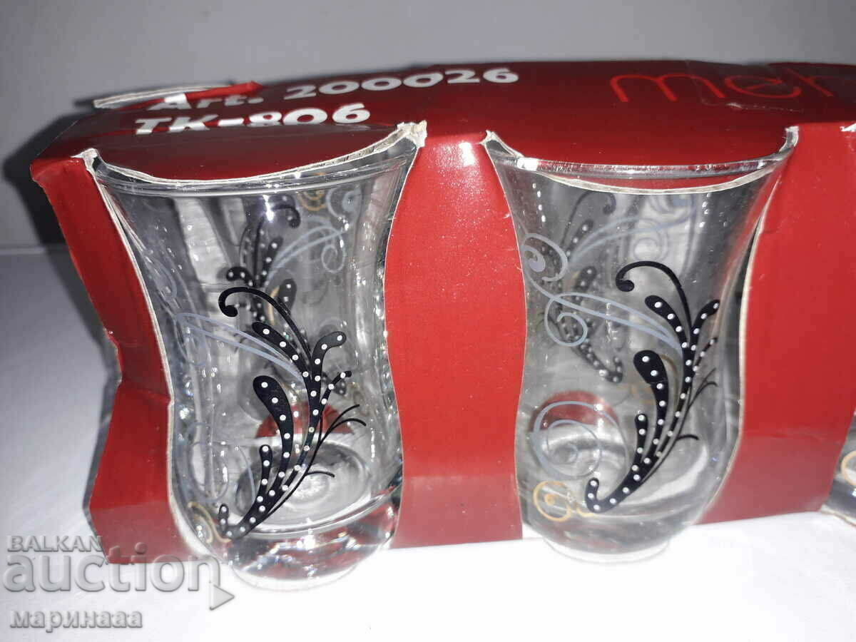 КОМПЛЕКТ ЧАШИ. ПОЗЛАТА.ТУРСКИ ЧАЙ с цена € 3.58 | 7.00 лв.