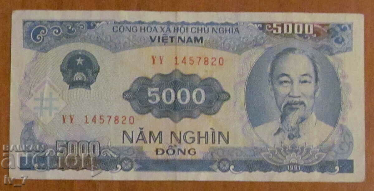 VIETNAM - 5000 DONG 1991