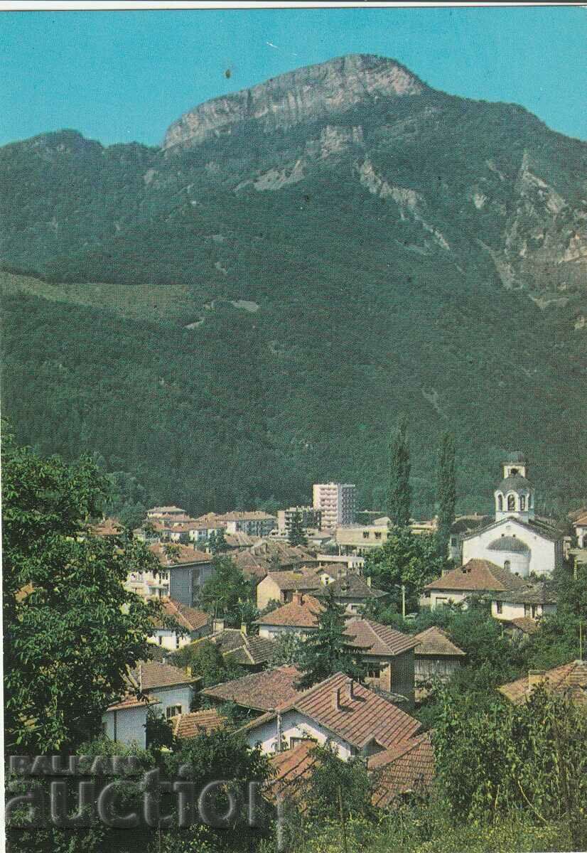 Bulgaria - Teteven - view of the city with Mount Petrahilya