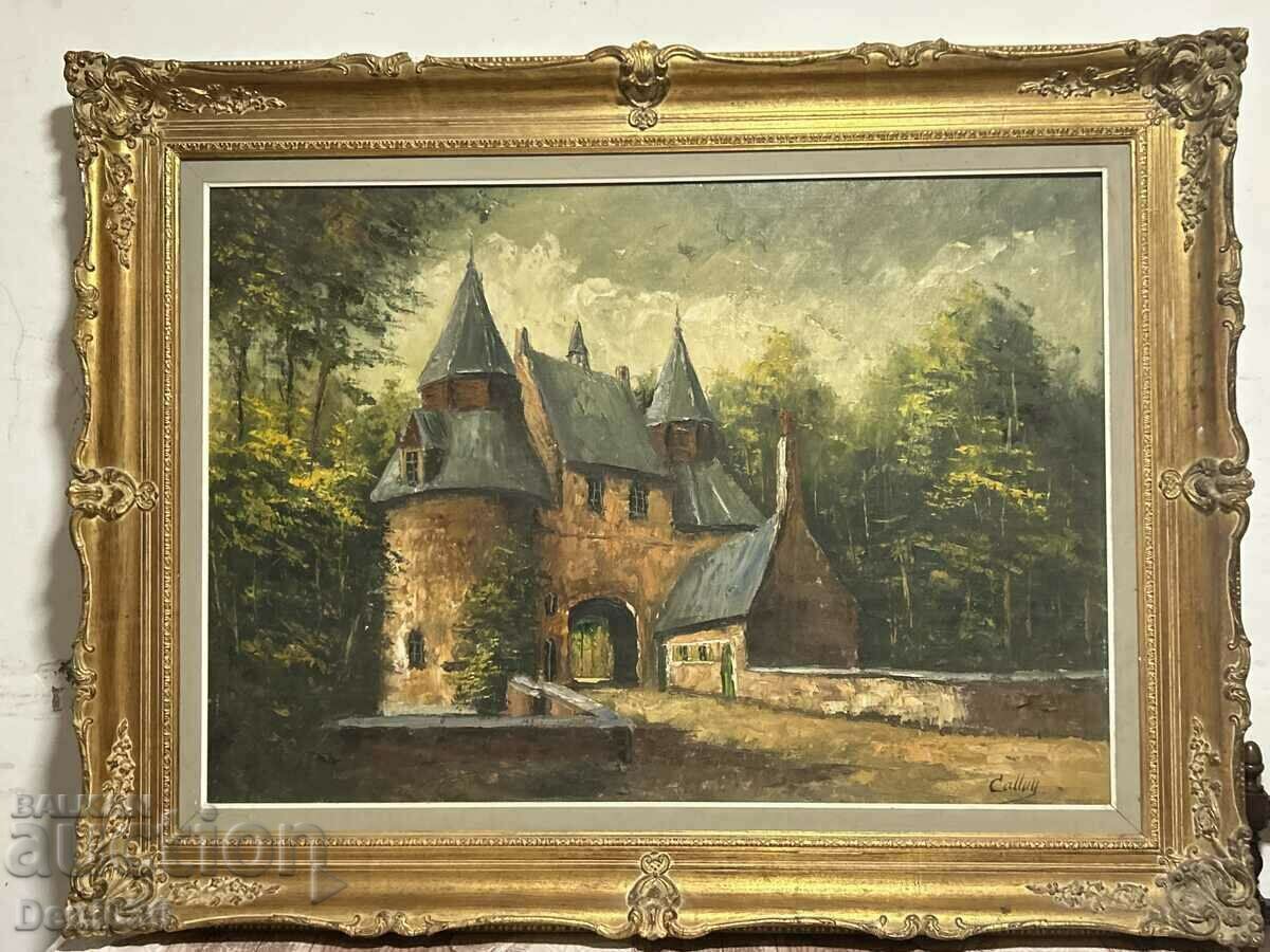 Old large original Belgian Top painting