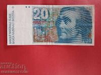 SWITZERLAND 20 Francs issue 1981