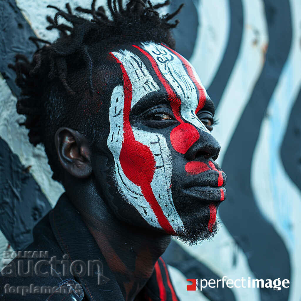 Painted Black Male. Image ® Studio Perfect Image Ltd.