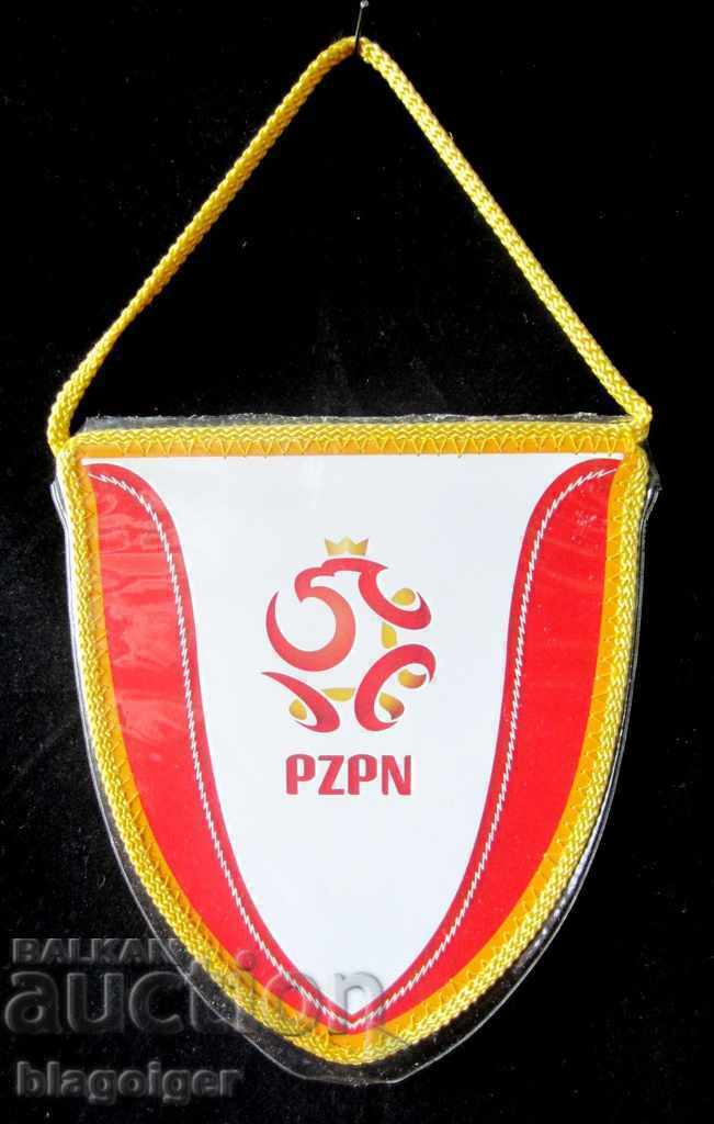 Auction  FOOTBALL-FOOTBALL FLAG-POLISH FEDERATION-NEW