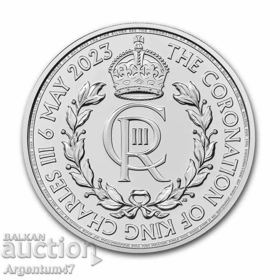 SILVER 1 OZ 2023 BRITANIA - ÎNCOROAREA LUI CHARLES