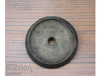 Kingdom of Bulgaria old bronze scale weight 1892