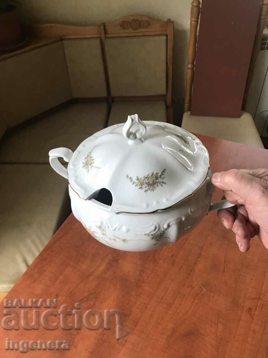 PORCELAIN SOUP DISH BULGARIA - 6 PORCELAIN SOUP DISH BULGARIA - 6