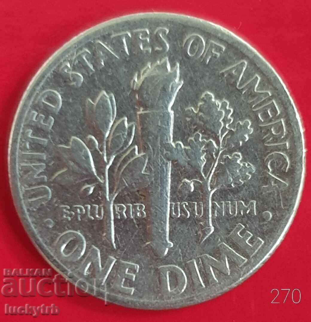 1 дайм 1948 - САЩ - Сребро