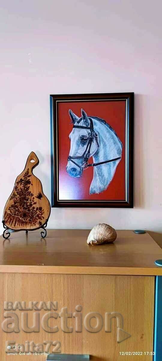 Acrylic on cardboard "The Horses" with price 150.00 BGN | € 76.69 Acrylic on cardboard "The Horses" with price 150.00 BGN | € 76.69
