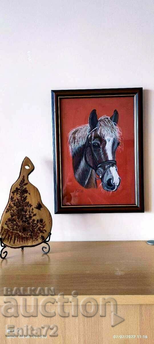 Acrylic on cardboard "The Horses" Acrylic on cardboard "The Horses"