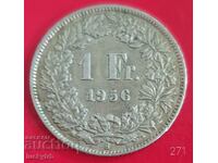 1 Franc 1956 - Switzerland - Silver