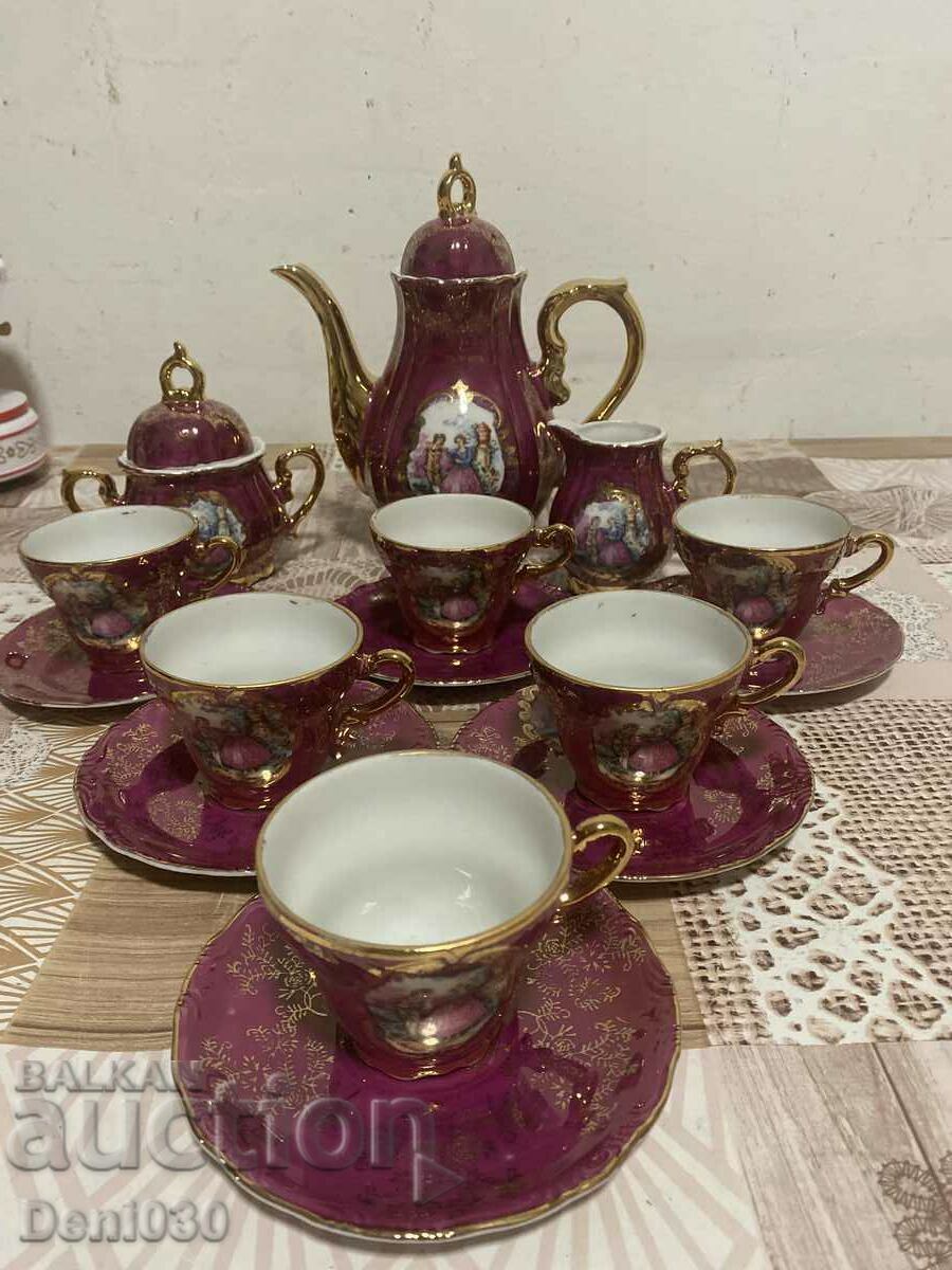 Unique porcelain coffee service with markings