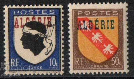 1947. Алжир. Френски марки с надпечатka "ALGERIE" - Герб.