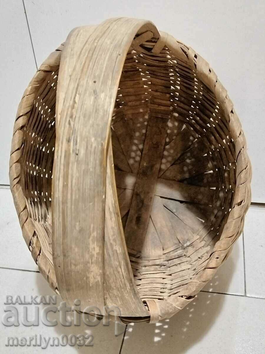 Old wicker basket paner basket - 6