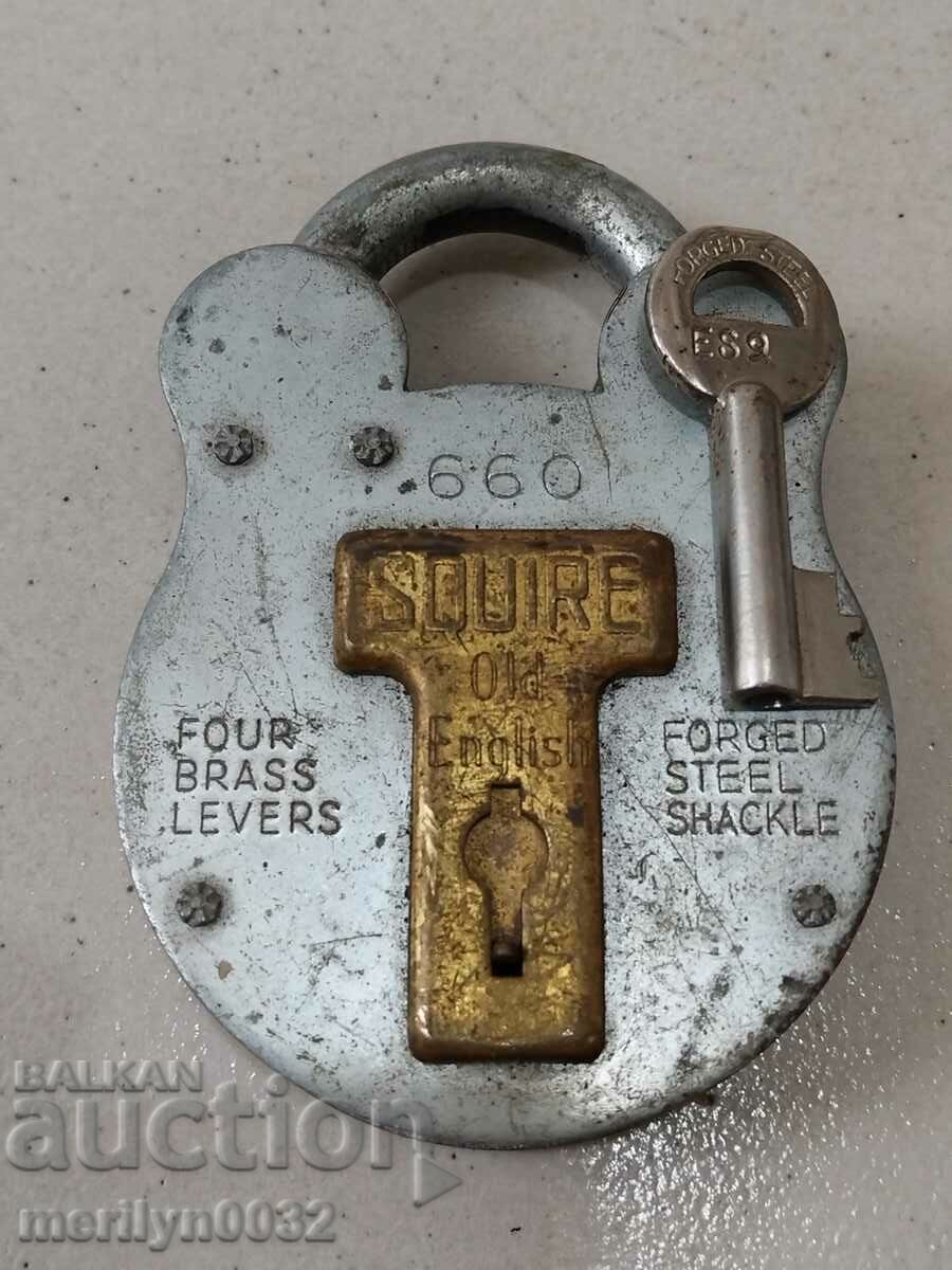 Old padlock with padlock padlock, latch, suitcase