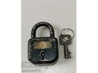 Old padlock with padlock padlock, latch, suitcase