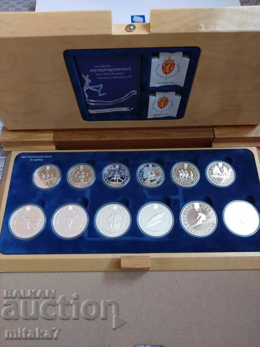 Set de monede de argint Lillehammer'94