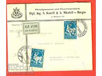 BULGARIA TRAVELED AIR ENVELOPE SOFIA TERMANIA DOVE 1938