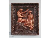 Orpheus and Eurydice - relief wall panel