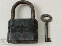 Old padlock with padlock padlock, latch, suitcase