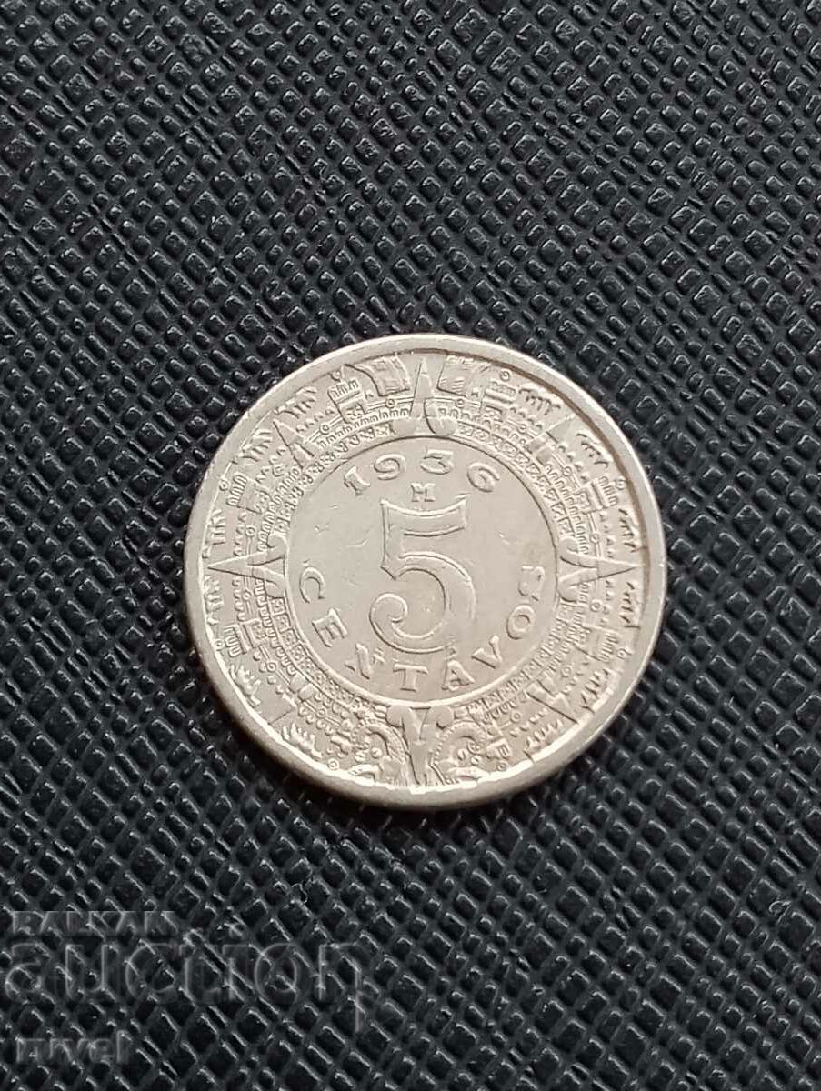 Mexico 5 Centavo 1936 Mexico 5 Centavo 1936