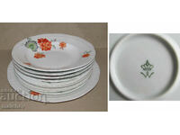 Plate Service lot 10 plates porcelain Bavaria Winterling 1930s