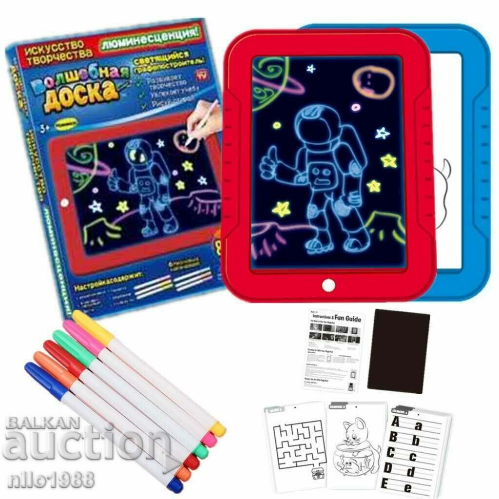 Φωτεινό tablet για σχέδιο Magic Sketch Pad / 1 x Tablet / 3 x