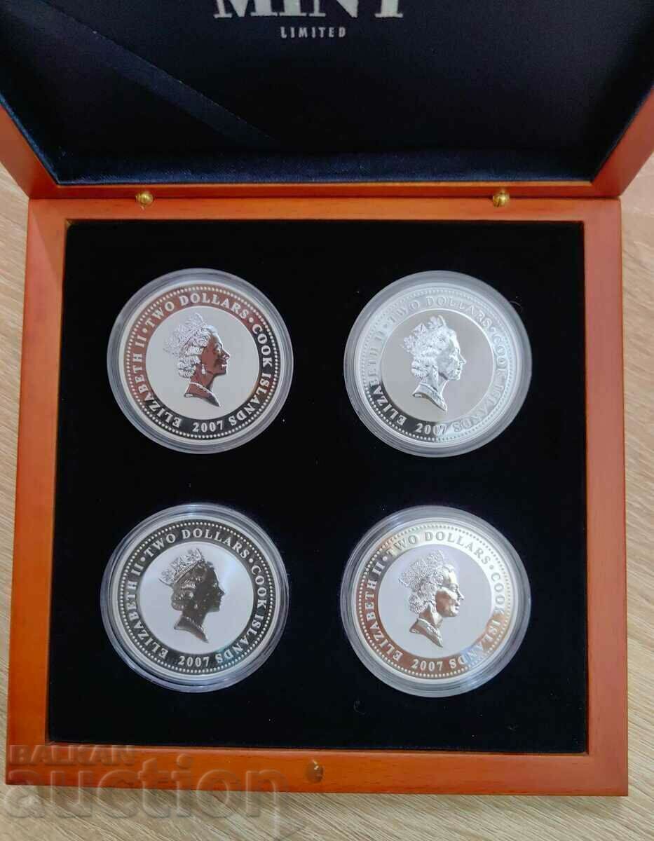 Συλλογή 4 νομίσματα x 1 oz. Ρετρό Ποδήλατα - UNC με τιμή 560.00 BGN | € 286.32 Συλλογή 4 νομίσματα x 1 oz. Ρετρό Ποδήλατα - UNC με τιμή 560.00 BGN | € 286.32