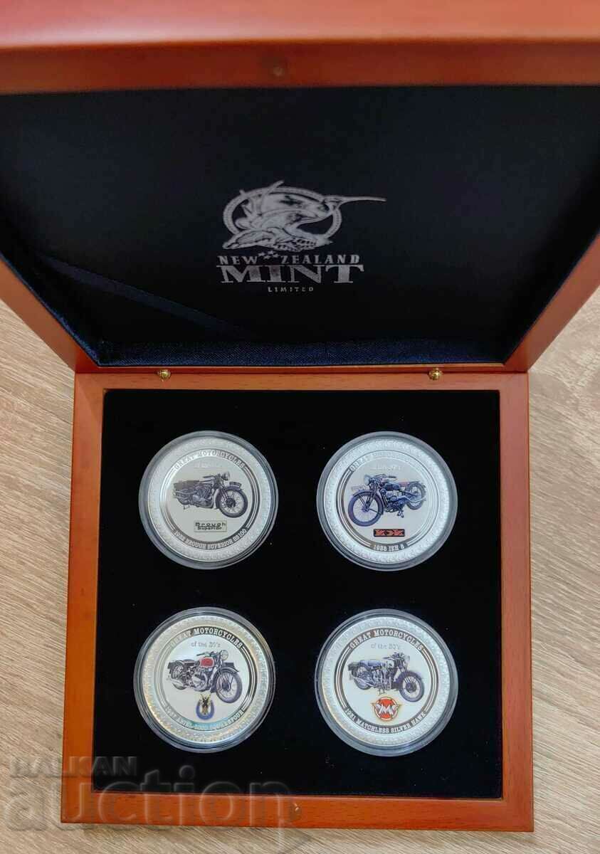 Δημοπρασία Συλλογή 4 νομίσματα x 1 oz. Ρετρό Ποδήλατα - UNC