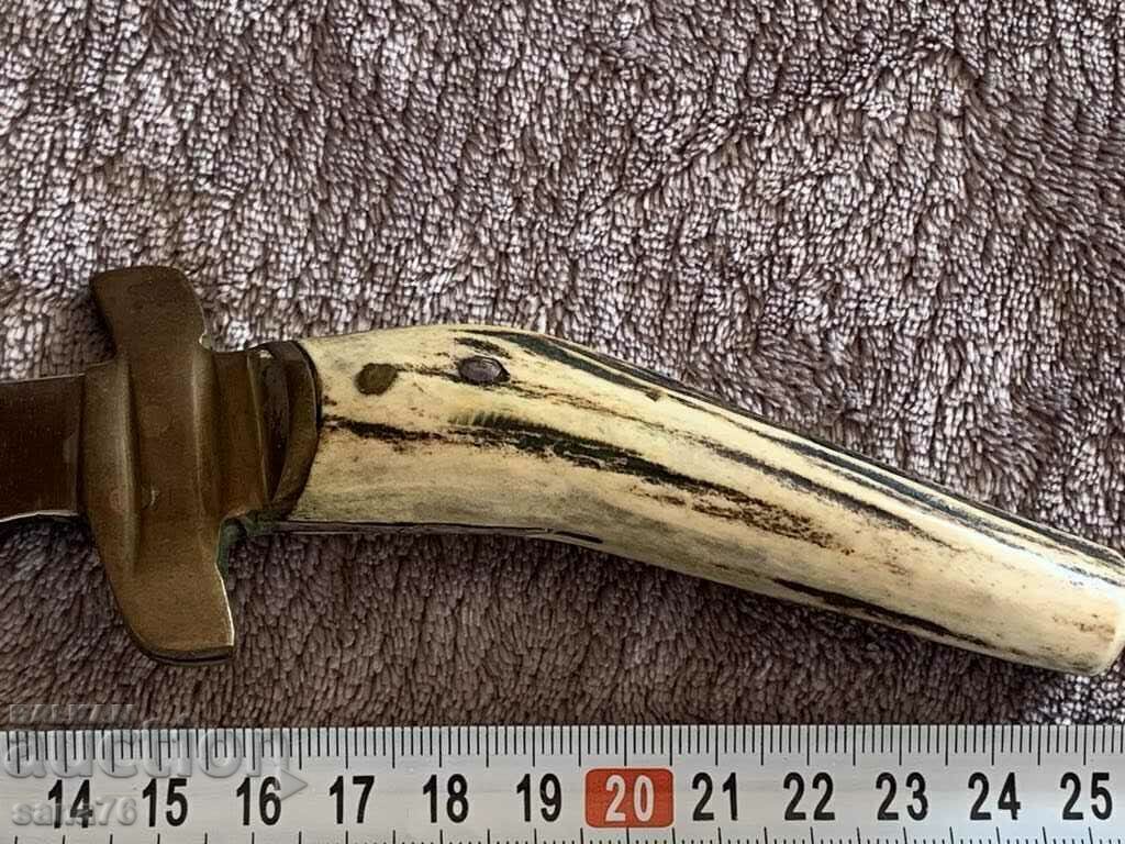 Παράδοση Όμορφο σφυρήλατο βουλγαρικό κυνηγετικό μαχαίρι με λαβή κέρατου-2 Παράδοση Όμορφο σφυρήλατο βουλγαρικό κυνηγετικό μαχαίρι με λαβή κέρατου-2