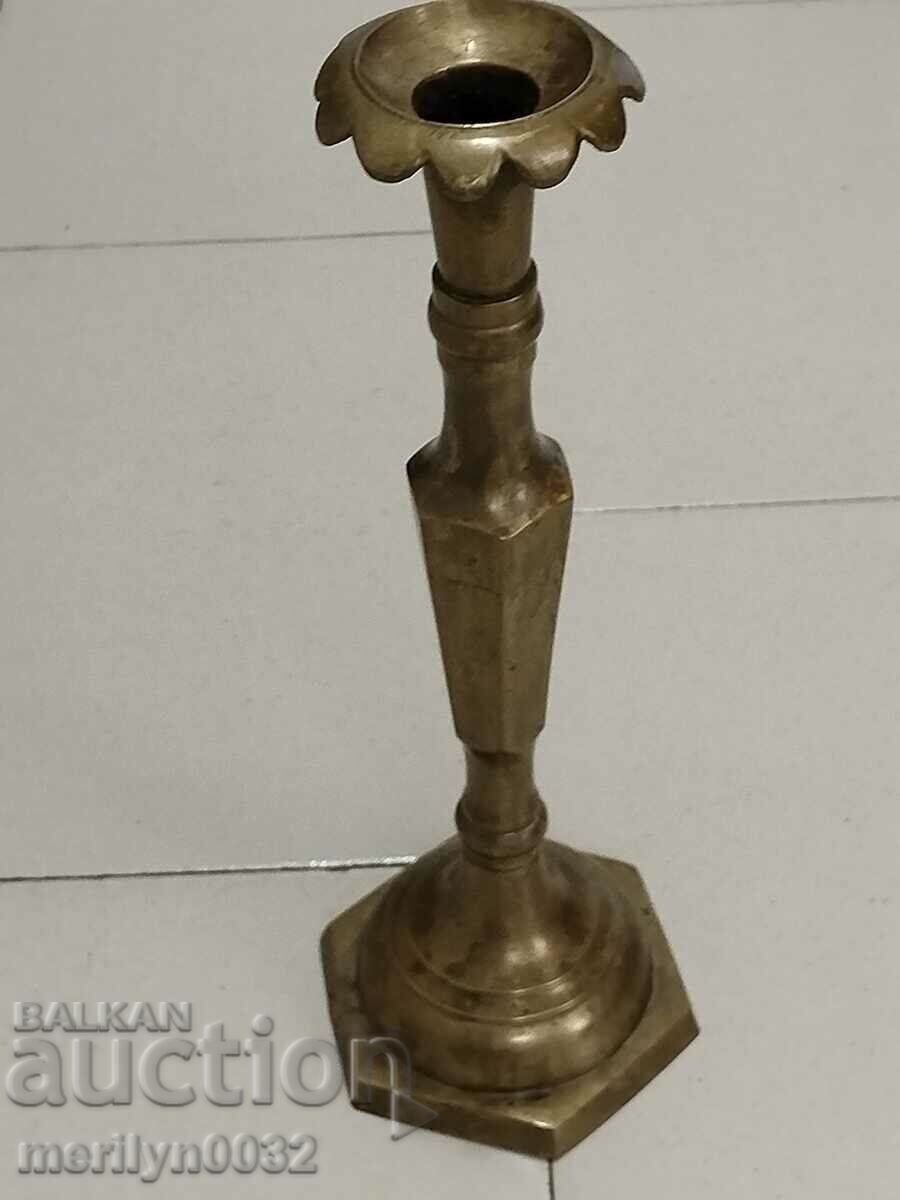Renaissance bronze / brass / candlestick - 6