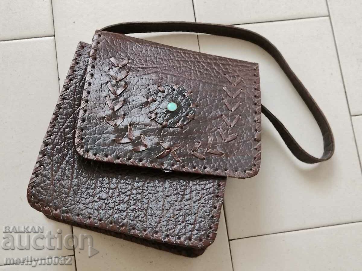 Old leather bag, wallet, suitcase early 70s with price 58.00 BGN | € 29.65