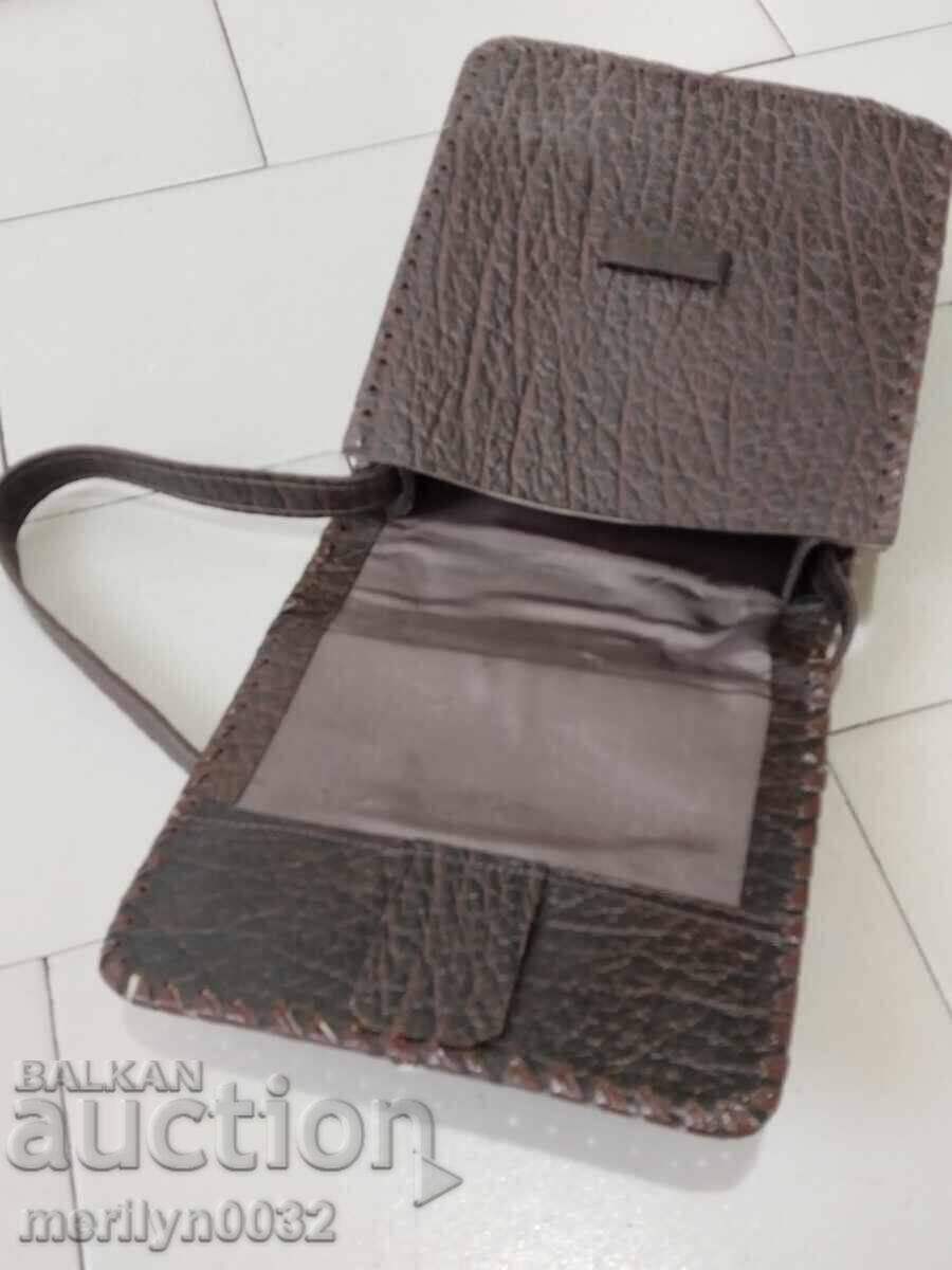 Old leather bag, wallet, suitcase early 70s - 5