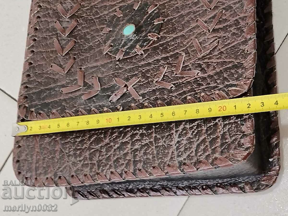 Old leather bag, wallet, suitcase early 70s - 7