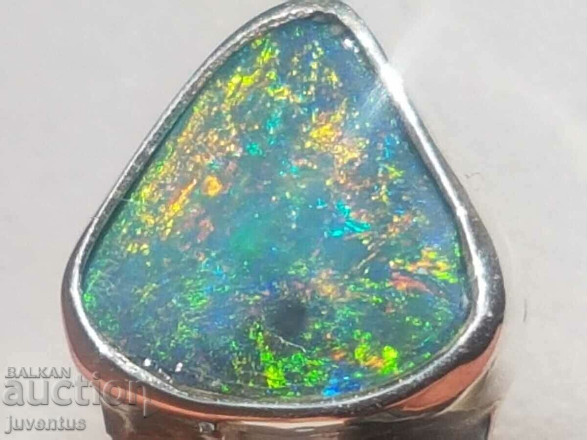 INEL DE ARGINT OPAL NEGRU (AUSTRALIA) N3 B4