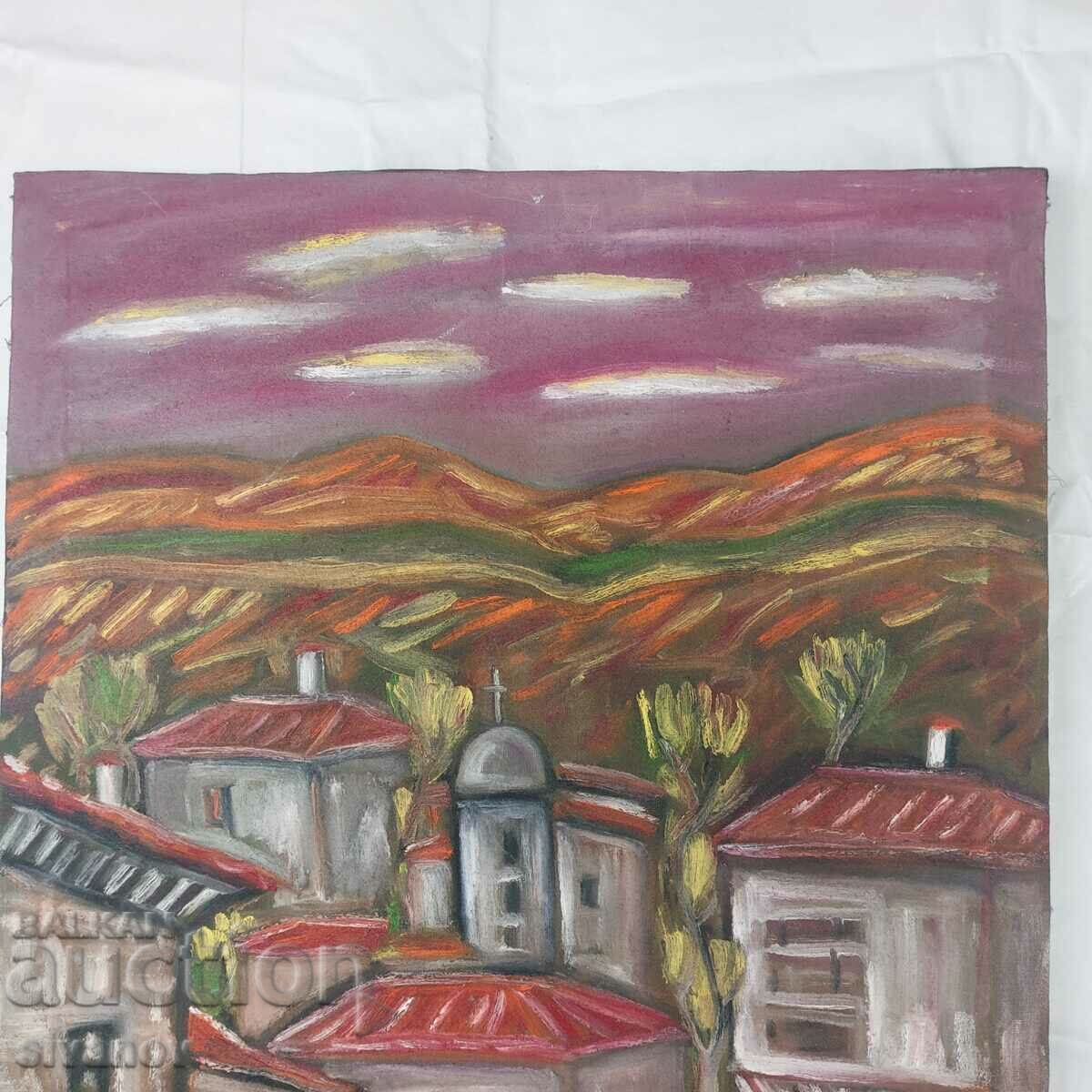 Delivery of Interesting old landscape painting on canvas SG2006 Delivery of Interesting old landscape painting on canvas SG2006