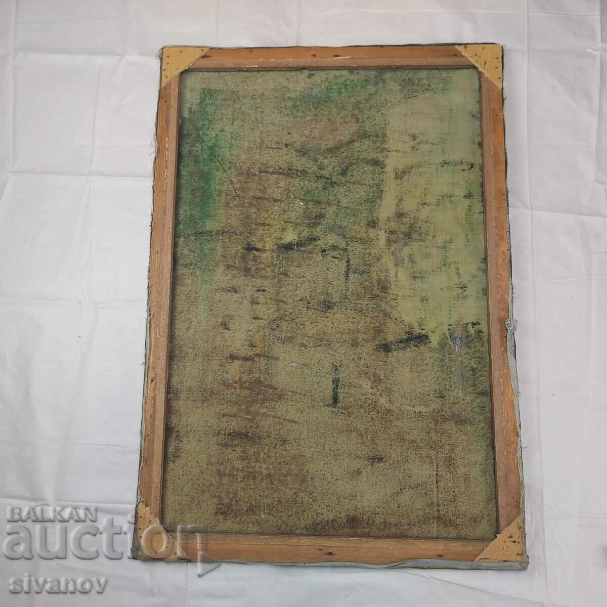 Interesting old landscape painting on canvas SG2006 - 5 Interesting old landscape painting on canvas SG2006 - 5