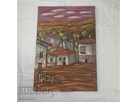 Interesting old landscape painting on canvas SG2006