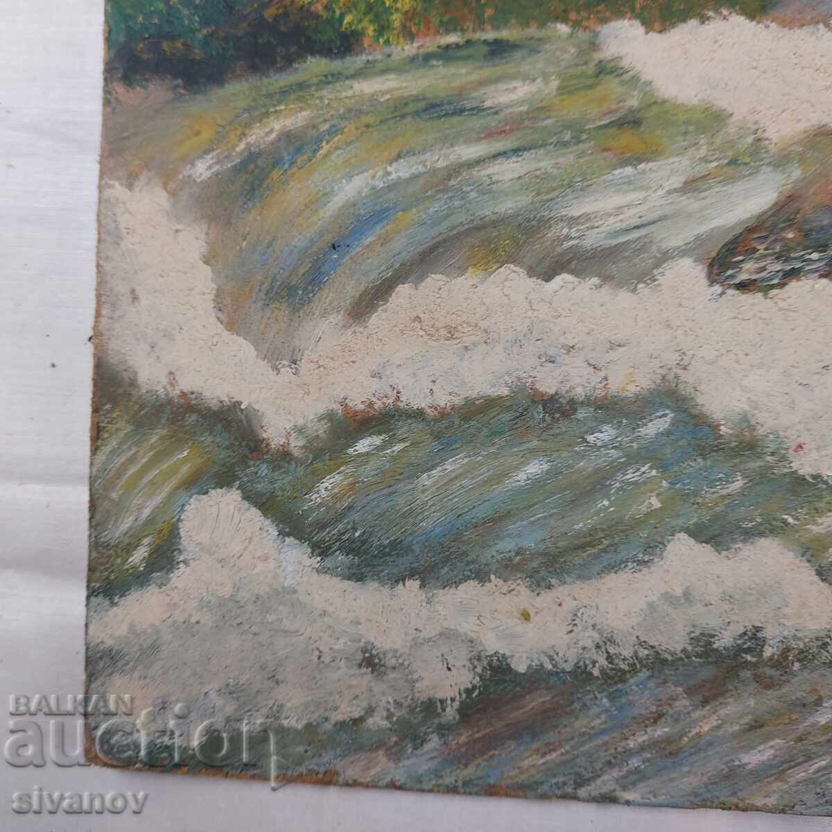 Interesting old landscape painting SG2007 - 5 Interesting old landscape painting SG2007 - 5