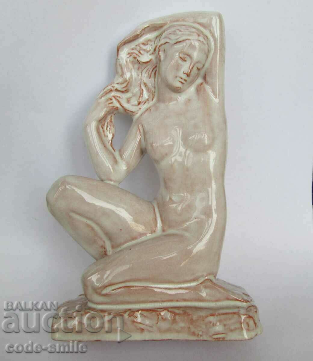 Old author's plastic ceramic statuette figure erotica