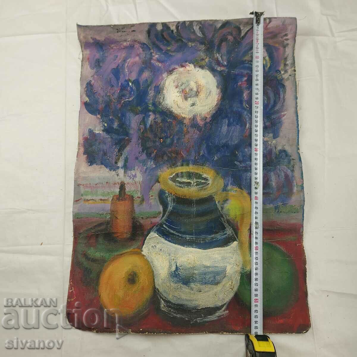 Interesting old painting on canvas SG2008 - 7 Interesting old painting on canvas SG2008 - 7