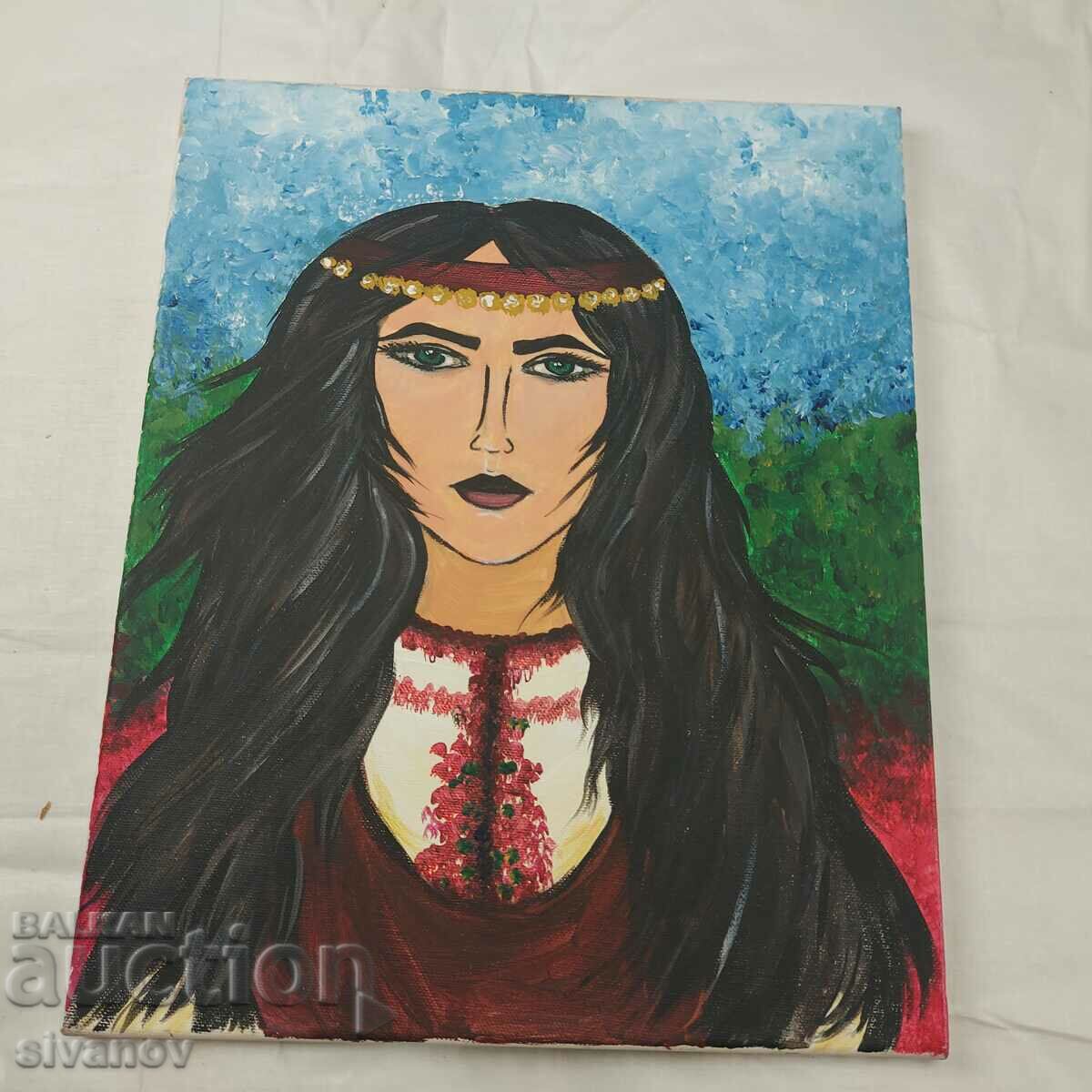 Interesting old canvas painting SG2010 with price 50.00 BGN | € 25.56 Interesting old canvas painting SG2010 with price 50.00 BGN | € 25.56