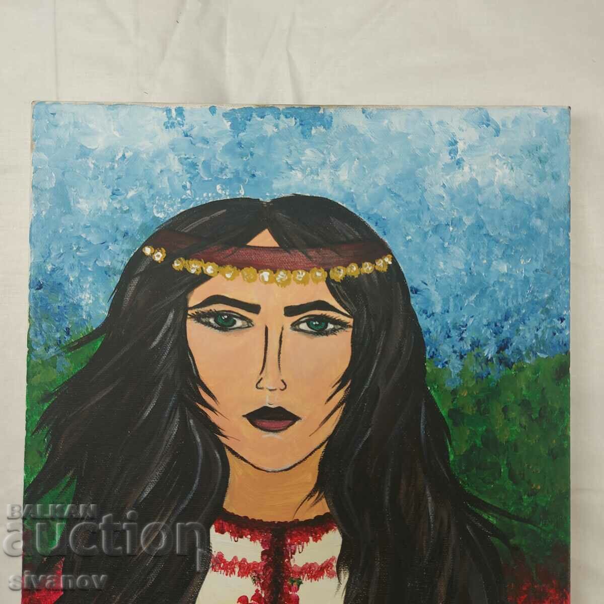 Auction Interesting old canvas painting SG2010 Auction Interesting old canvas painting SG2010