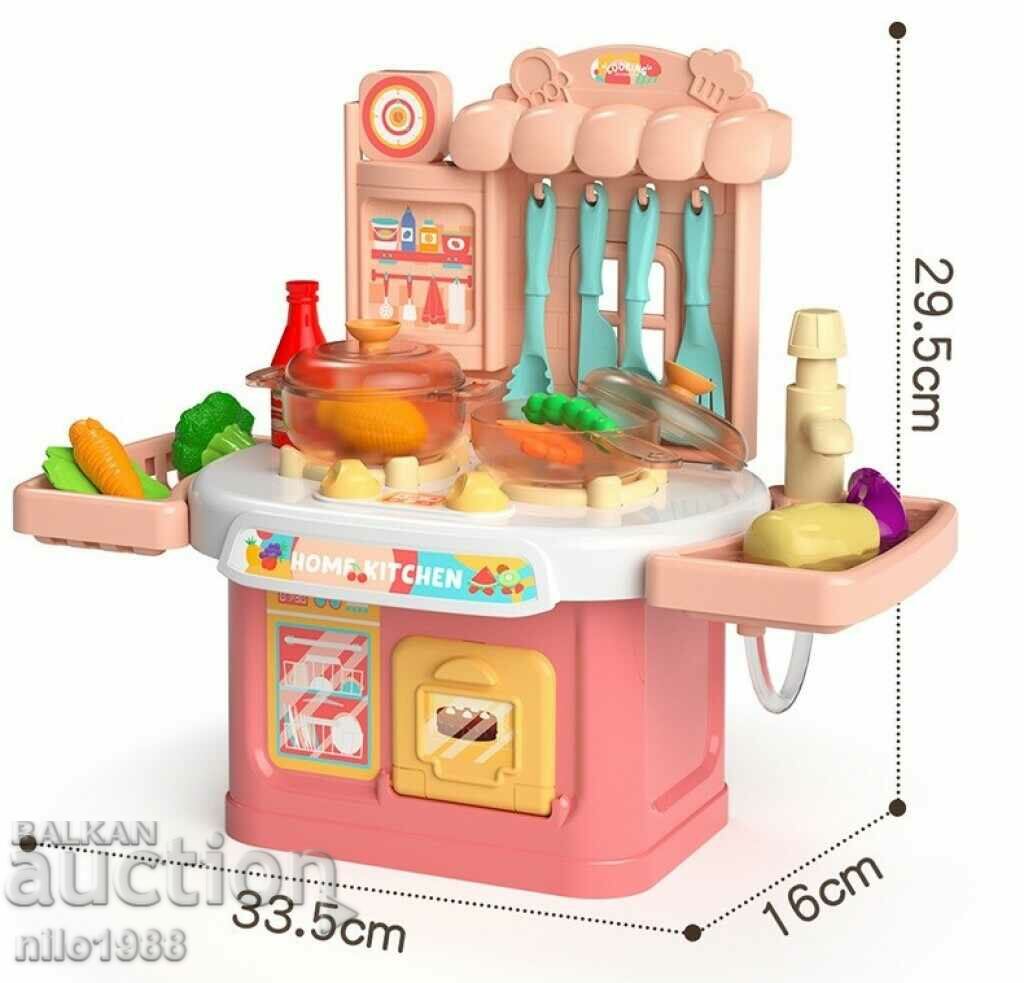 Children's play kitchen in mini sizes with all the necessary appliances