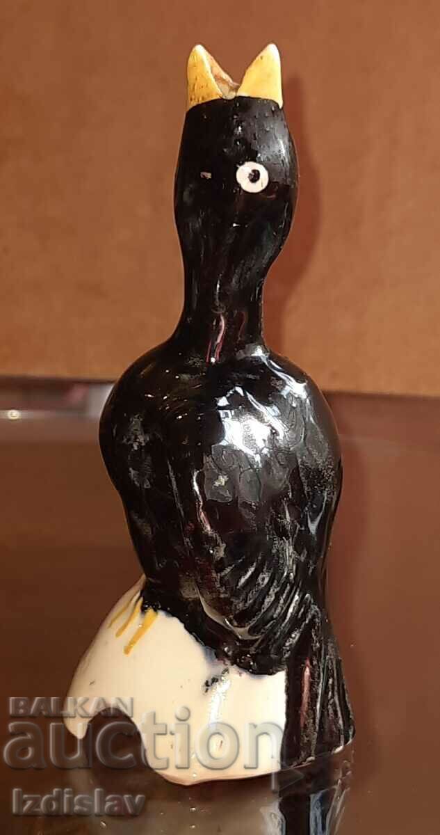 Δημοπρασία Πορσελάνινη Αγγλική φιγούρα Μαύρο τραχύλι, χωνί πίτας Δημοπρασία Πορσελάνινη Αγγλική φιγούρα Μαύρο τραχύλι, χωνί πίτας