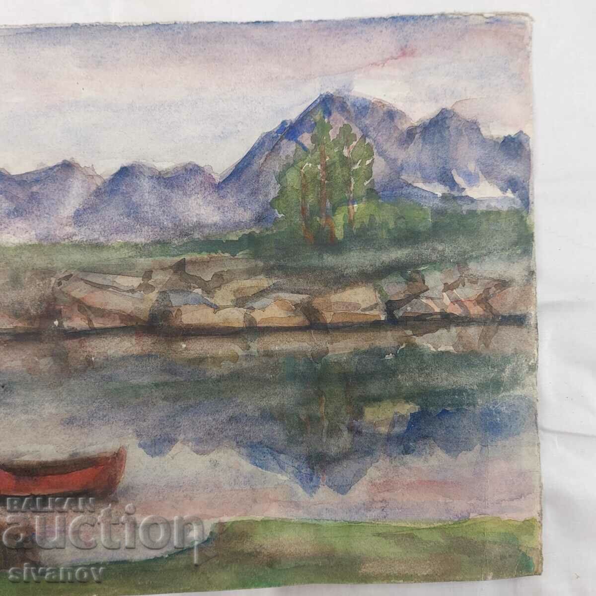 Delivery of Interesting old painting watercolor SG2021 Delivery of Interesting old painting watercolor SG2021