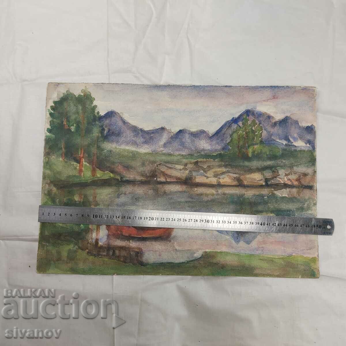 Interesting old painting watercolor SG2021 - 6 Interesting old painting watercolor SG2021 - 6