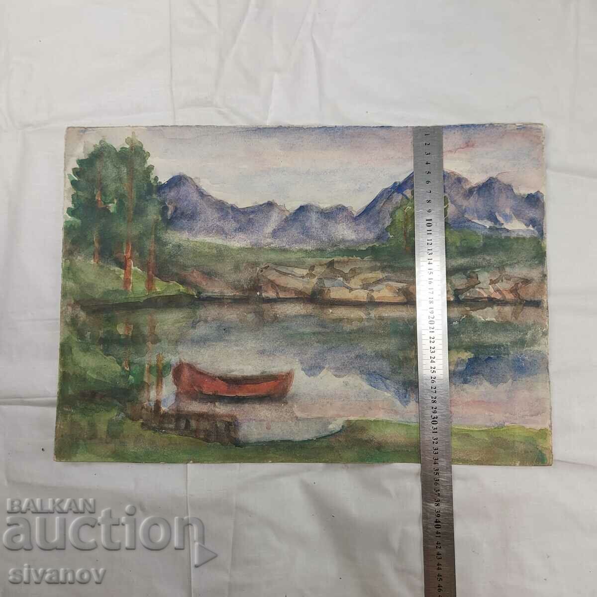 Interesting old painting watercolor SG2021 - 7 Interesting old painting watercolor SG2021 - 7