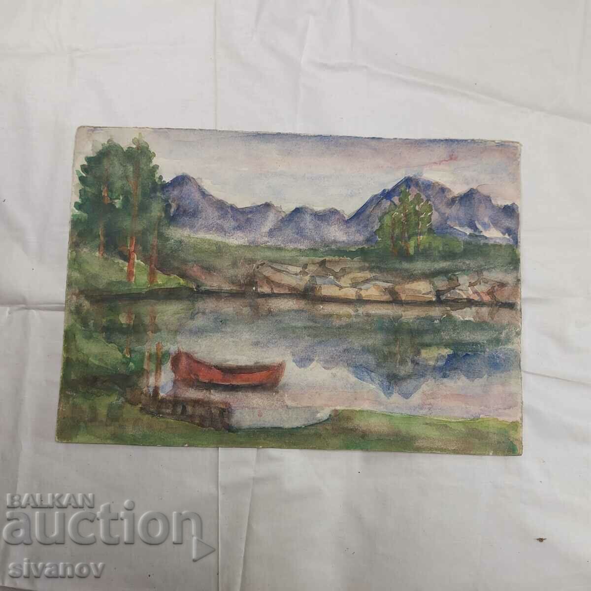 Interesting old painting watercolor SG2021