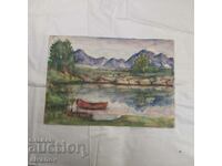 Interesting old painting watercolor SG2021